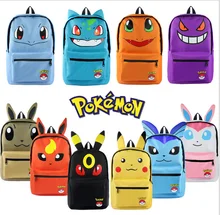 Pokemon Pikachu Haunter Eevee Bulbasaur Leinwand Rucksack Studenten Schultern Tasche Monster Haunter Schultaschen Laptop-taschen