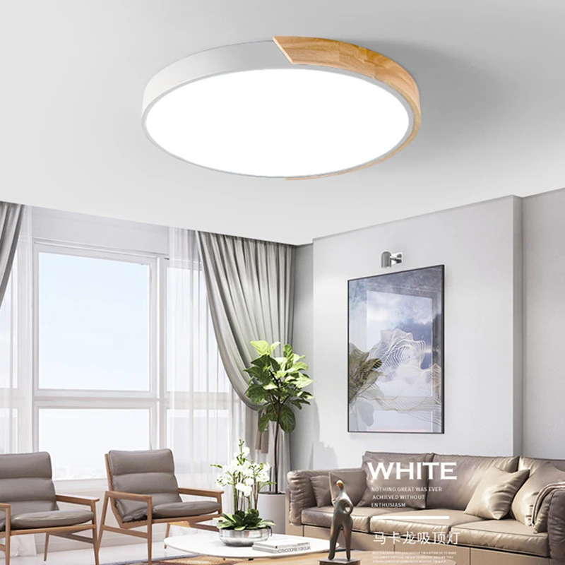  Ultra-thin LED 5cm Ceiling Light Modern Ceiling Lamp Surface Mount Flush Panel Remote Control Light - 32950937459