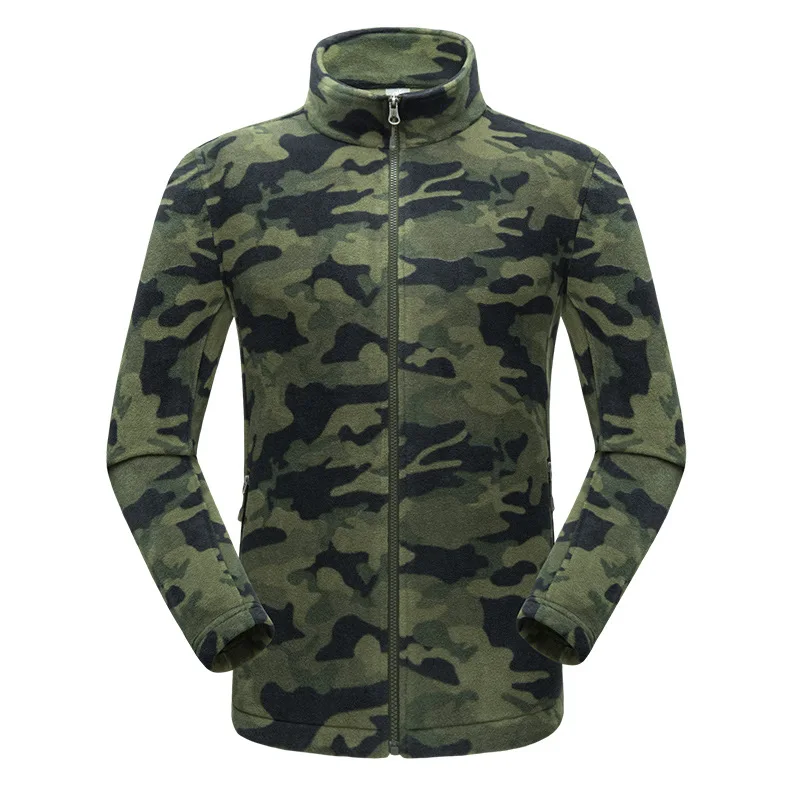 

2018 Autumn Winter Outdoor Men Thermal Polar Fleece Coats Thick Warm Polar Fleece Jackets Male Camouflage Fleece Jackets S-3XL