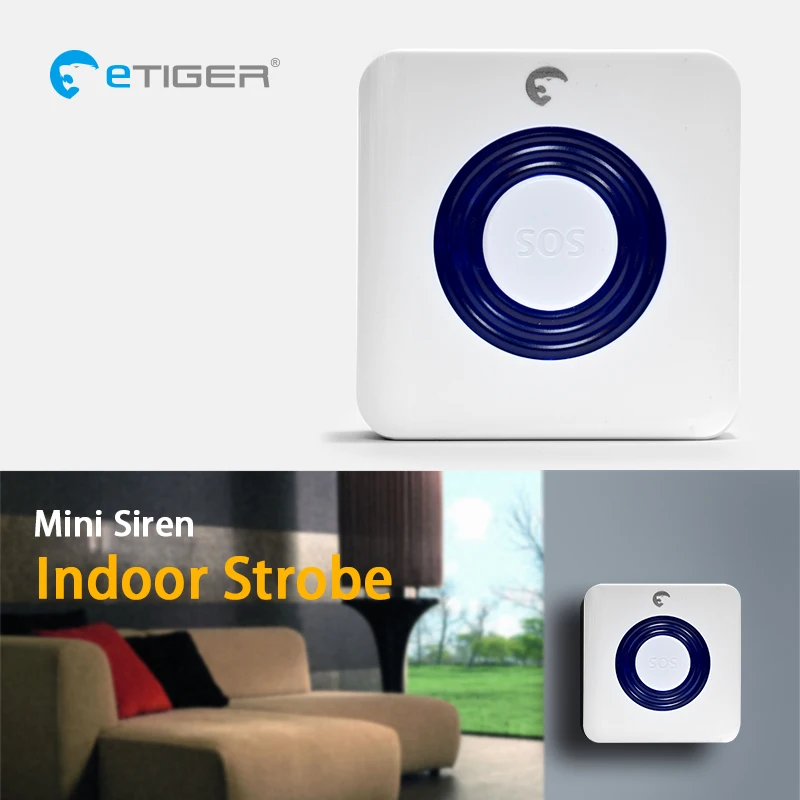 Etiger S4 2018 inteligente inalámbrico Gsm Pstn antirrobo casa Sistema de alarma de seguridad de movimiento Pir Detector de humo Detector de alarma de dispositivo
