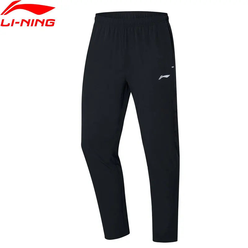 

Li-Ning Men Running Sweat Pants AT DRY 88%Polyester 12%Spandex Pockets Regular Fit LiNing Sports Trousers AYKP105 CJAS19