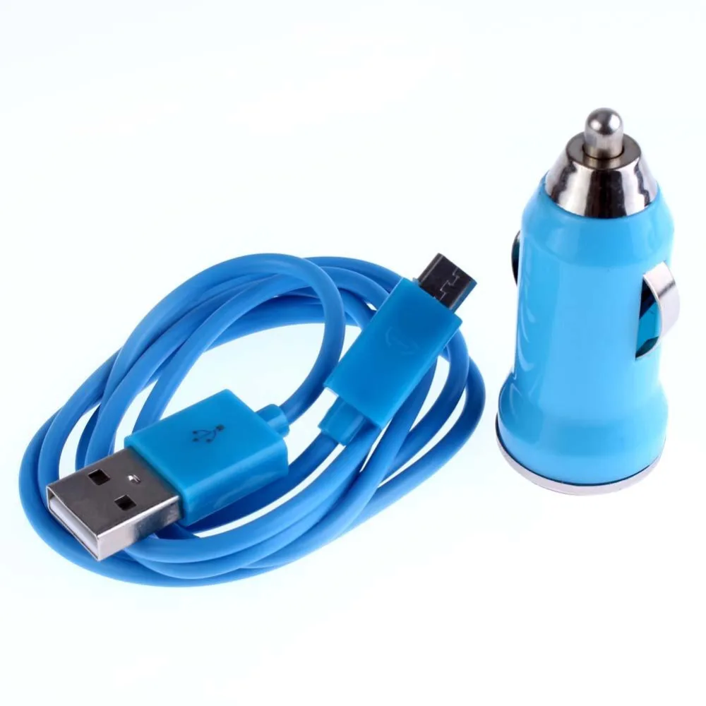 شاحن سيارة USB صغير + البيانات مزامنة المصغّر usb لسامسونج غالاكسي S2 S3 S4