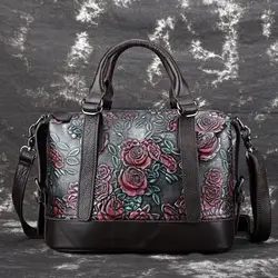 2019 Роскошные брендовые дизайнерские женские сумки из натуральной кожи через плечо сумка женская цветочная сумка-мессенджер модная