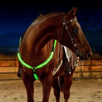 LED Breastplate Nylon Webbing Horse Harness