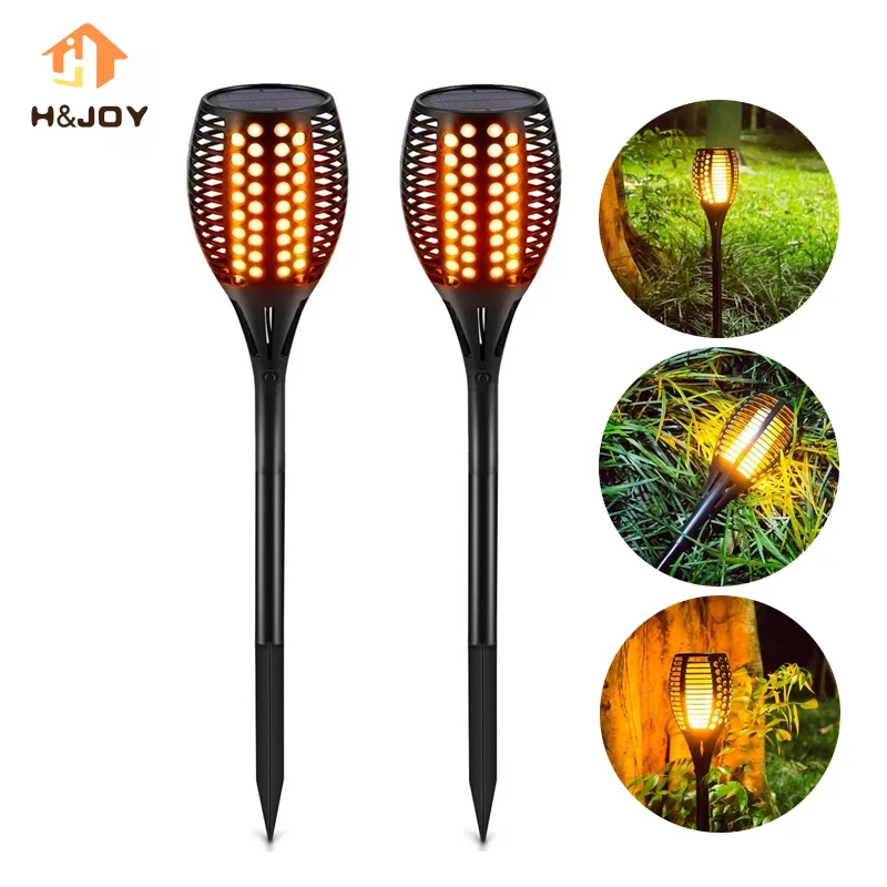 

Solar Flame Lamp Outdoor Flickering Flames Torch Lights Waterproof Solar Garden Light Dancing Flame Lighting LED Flickering Tiki