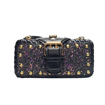 

Fashion Bling Crossbody Bag For Women Small Rivet Sequins Shoulder Bag Torba Na Trend 2020 New Сумка На Плечо #S11