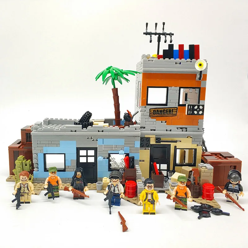 

City House Model Block SWAT PUBG Figures Plants Accessories Block Army Soldier Weapon Building Blocks LegoINGlys Military Block