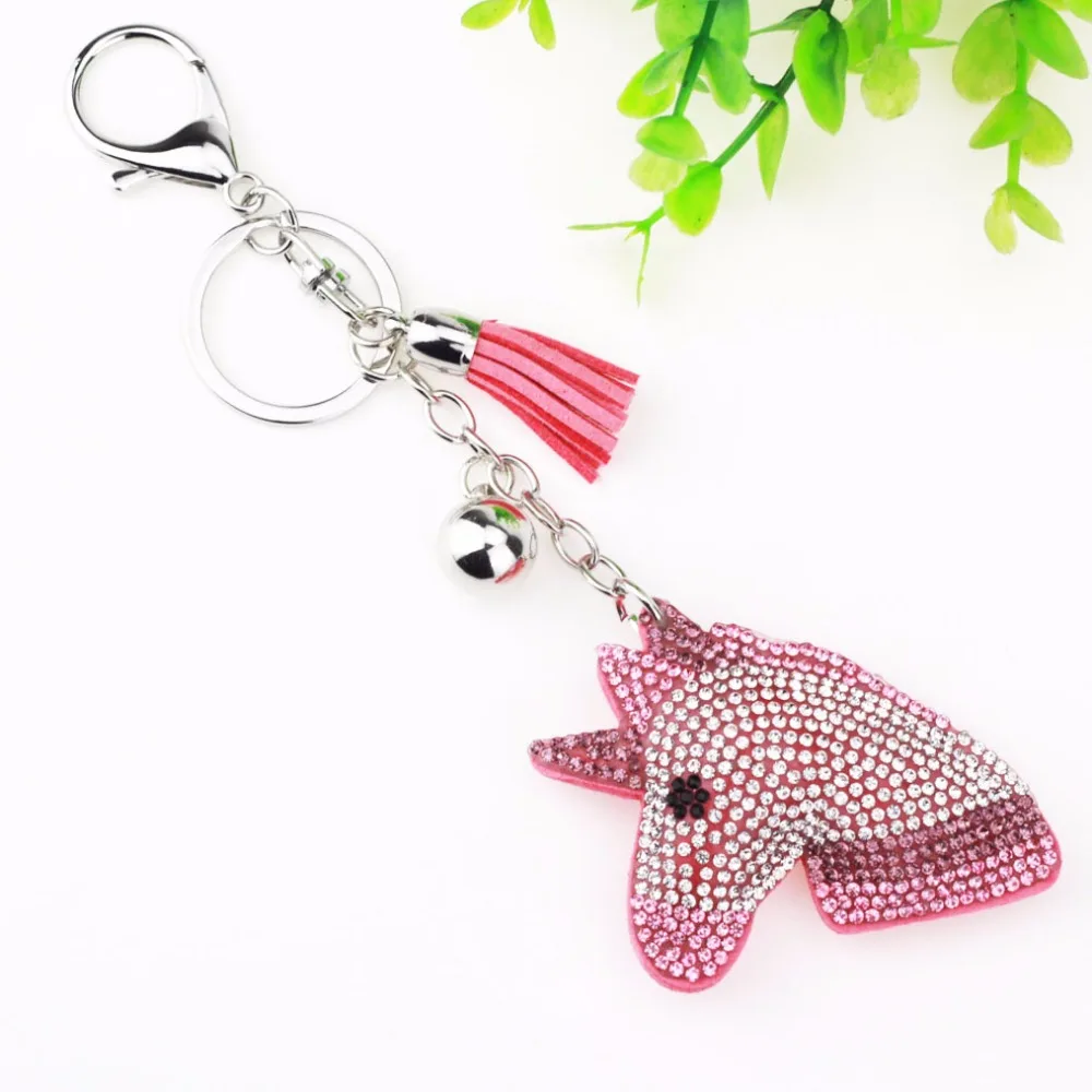 Wholesale Pink Silver & Rhinestone Charms Palm Keychain Fashion For Car Key Ring Accessoriesin