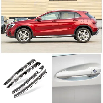 

Car-styling Exterior Carbon Fiber Door Handle Decal Strips Sticker Pads Fit For Benz GLA Class 2013-2018