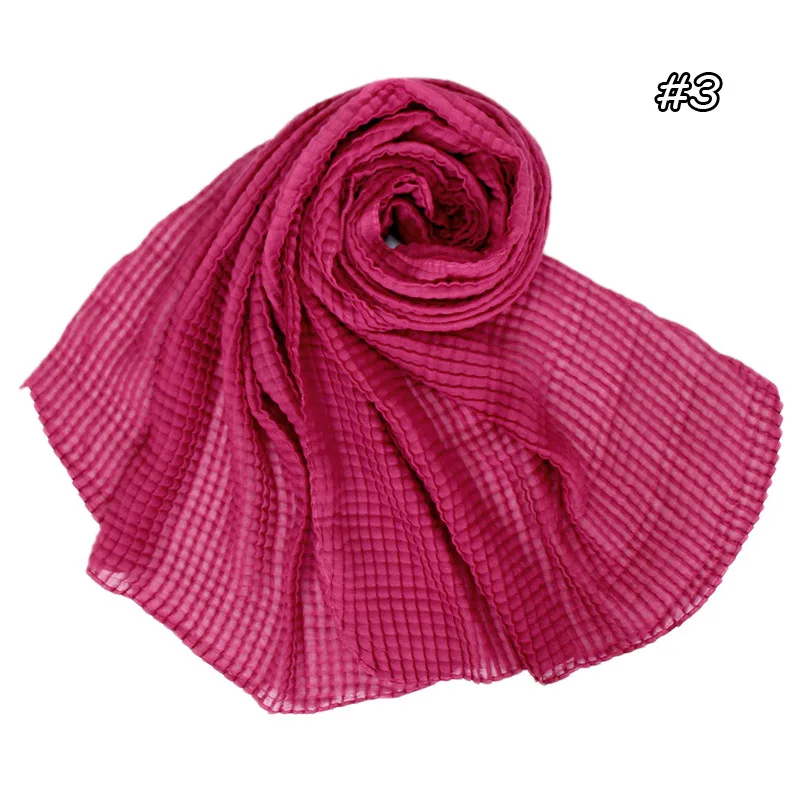 Новинка 2019, Женская однотонная клетчатая вискоза, шаль, однотонный шарф, теплая повязка на голову, палантин, Bufandas, мусульманский хиджаб
