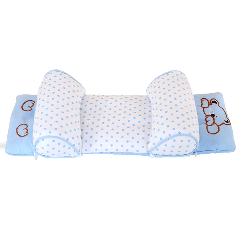 Baby Toddler Safe Cotton Anti Roll Pillow Sleep Head Positioner Anti
