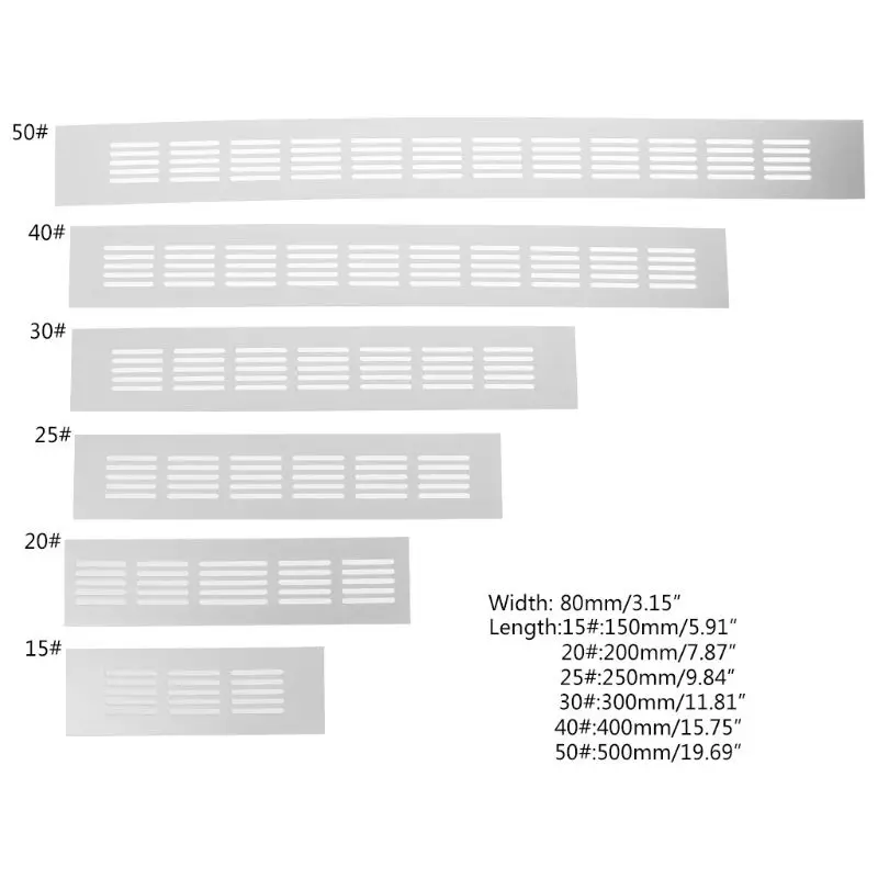 15 см, 20 см, 25 см, 30 см, 40 см, 50 см алюминиевый сплав вентиляционное отверстие перфорированный лист веб-пластина вентиляционная решетка