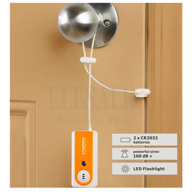 2pcs Pack Portable Travel Door Alarm Entry Defense Intruder 2pcs Pack Portable Travel Door Alarm Entry Defense Intruder 100db Flashlight For Home Office Apartment Hotel Security