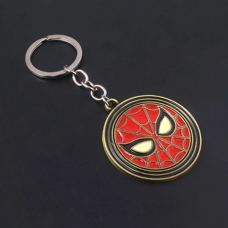 

2019 New Spider-Man Far From Home New Mask Keychain Red Enamel Spiderman Car Keyring Bag Accessories Gift For Fan Jewelry
