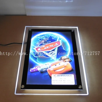 

HOME THEATER CRYSTAL FRAME ULTR SLIM LED BACK-LIT MOVIE POSTER SIGNS LIGHT BOX WITH BLACK BORDER