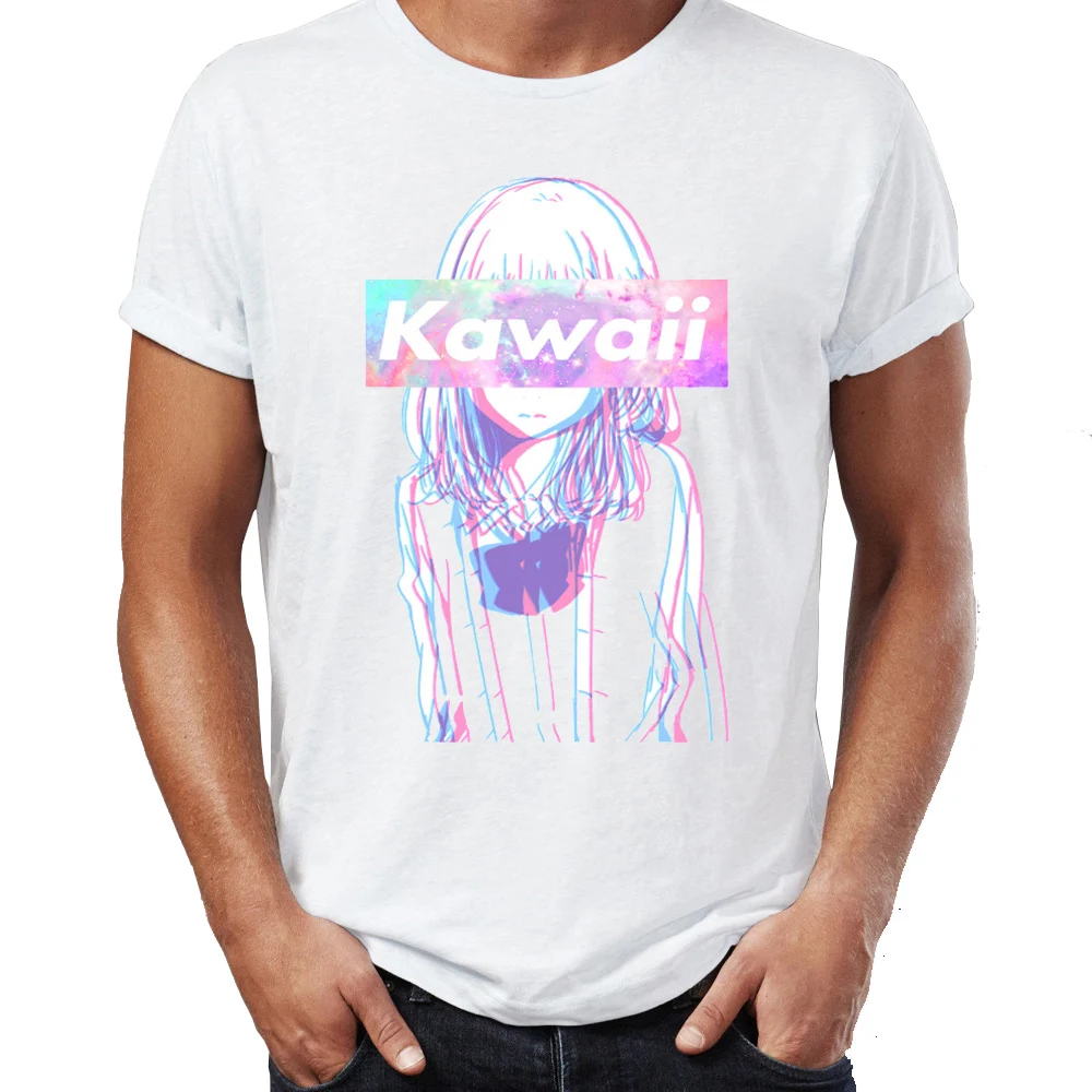Мужская футболка с принтом Манга Аниме Waifu Kawaii Senpai Weeb|Футболки| |
