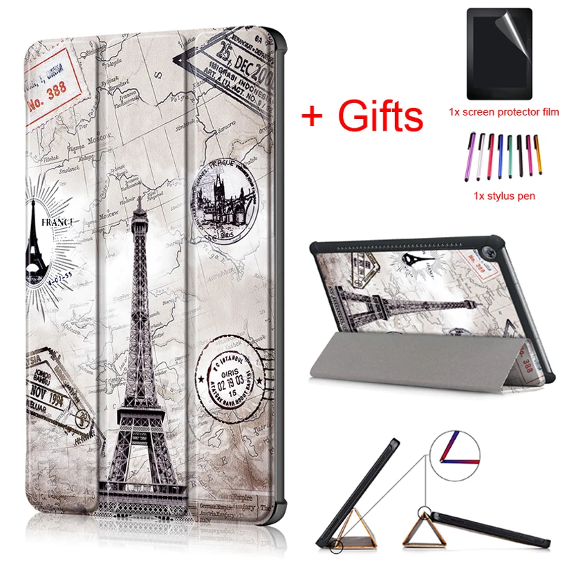 

Auto Sleep/Wake Magnetic Case for Huawei MediaPad M5 10.8" CRM-AL09 CRM-W09 10.8inch Tablet Stand Cover+Film+Stylus Pen