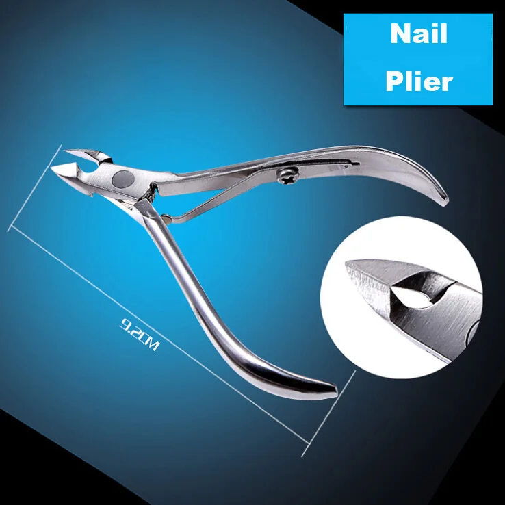 Stainless Steel Nail Manicure Nipper Cutter Plier Double Fork Cuticle