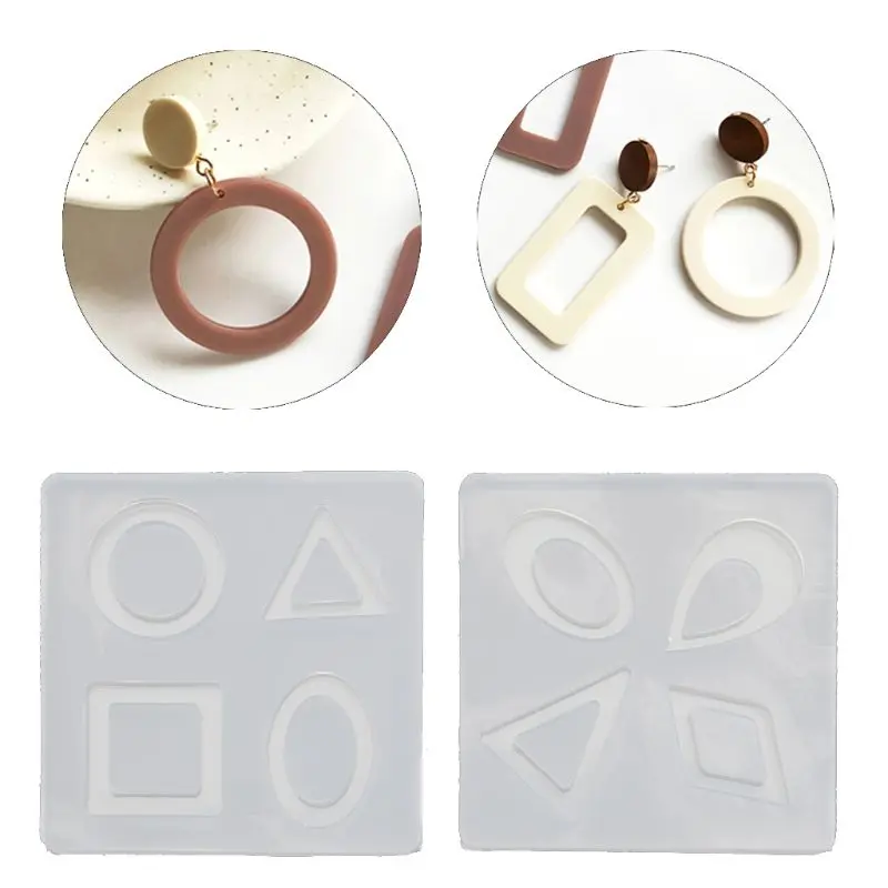 

Silicone Acrylic Earring Necklace Pendant Mold Resin Casting Mold Jewelry Making