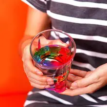 Пластик светящиеся Стекло винный стакан для пива Дракон светодиодный кружка светодиодный стакан Радуга Цвет мигающего светового сигнала Прямая креативный подарок 4pz