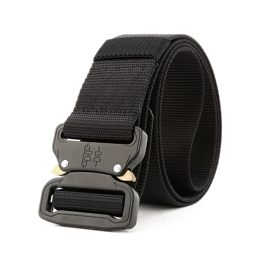 

Fashion Tactical Designer Mens' Belt For Trousers Alloy Buckle Nylon Army Belts 4.3CM Width Training Equipment Canvas Waist Belt