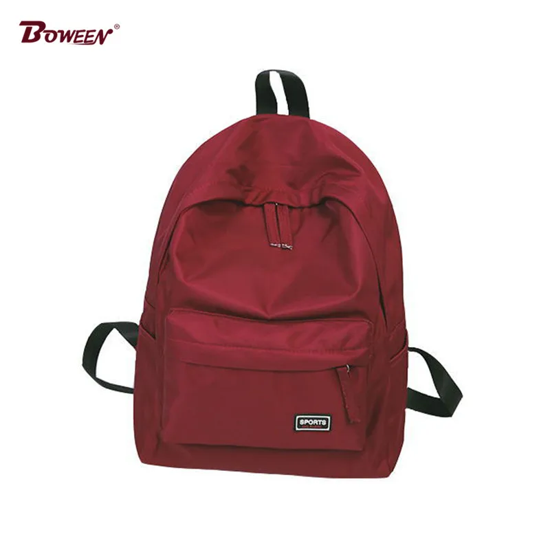 

nylon women school bags for girls teenagers black middle high schoolbag female bookbag red 2019 spring new