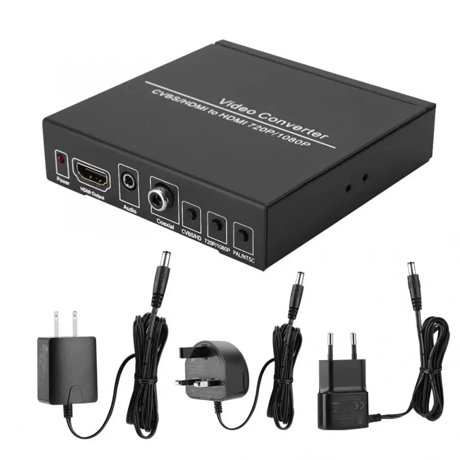 

HD HDMI converter HD Video Converter CVBS /HDMI to HDMI 720p / 1080p Adapter Dock HDMI Converter 100-240V