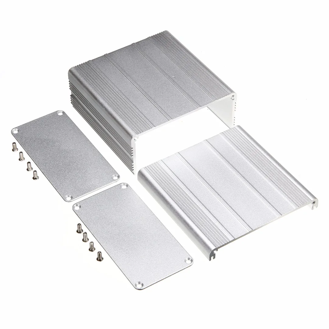 1 шт. алюминиевый корпус серебряный DIY электронный проект PCB ящик для инструментов Mayitr 100x100x50 мм