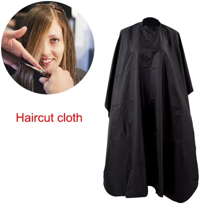 Handmade Black Salon Barbers Cape Gown Hairdressing Hair Cutting Waterproof Gown Cloth Store