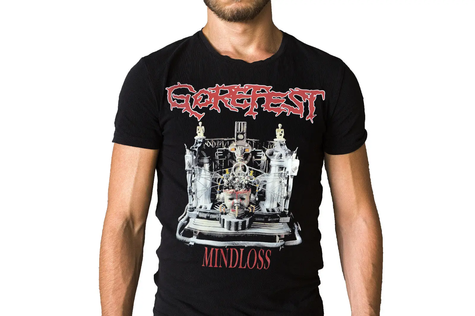 Gorefest Mindloss 1991 Album Cover T-Shirt 2018 Fashion Short Sleeve Black T Shirt Great Discount Cotton Men Top Tee Plus Size | Мужская