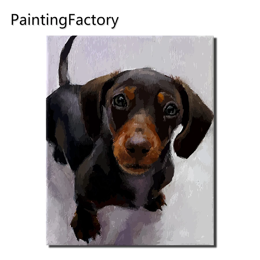 

PaintingFactoryT eddy Painting By Numbers Modern Home Wall Art Acrylic Paint On Canvas Hand Painted Color numbers Dog gift