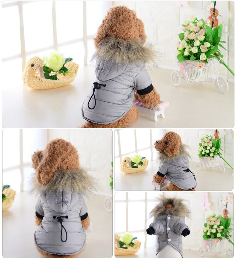 Новая зимняя одежда для собак супер теплый пуховик для маленьких собак водонепроницаемая куртка для собак толстые хлопковые Толстовки для