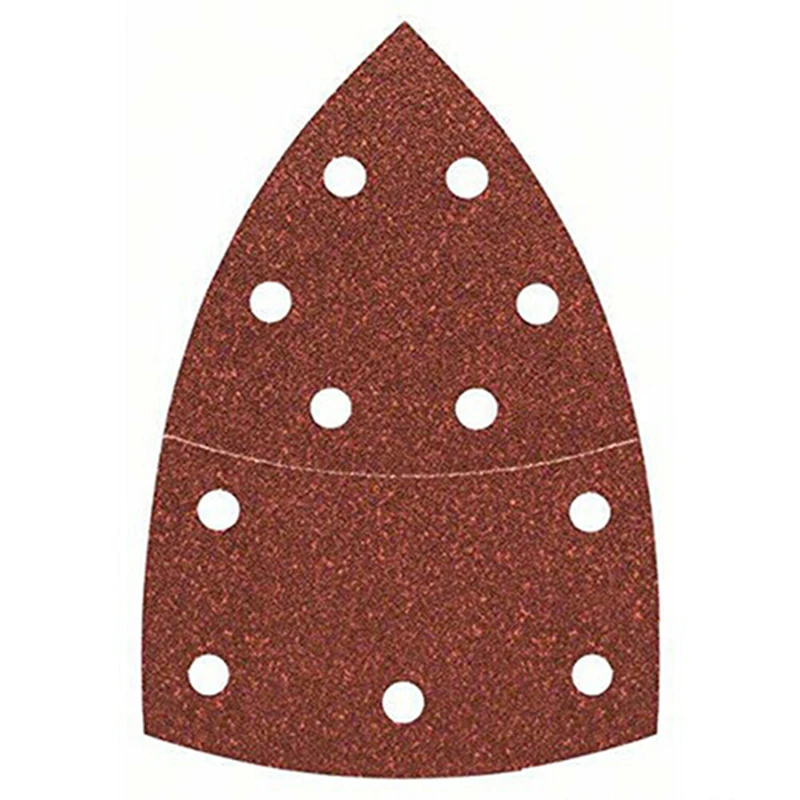 10PCS Triangle Sanding Disc Sheet Sandpaper Pads Palm For BOSCH PSM