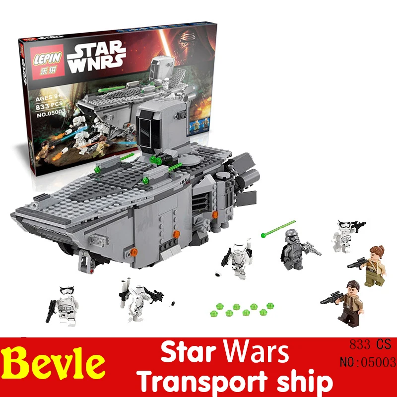 

Lepin 05003 Without original box First Order Transporter Snowspeeder Star Wars  Building Block Compatible with Legoe 75103
