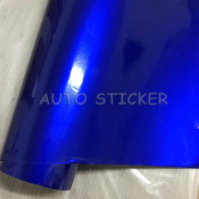 glossy blue metallic chrome wraps 3