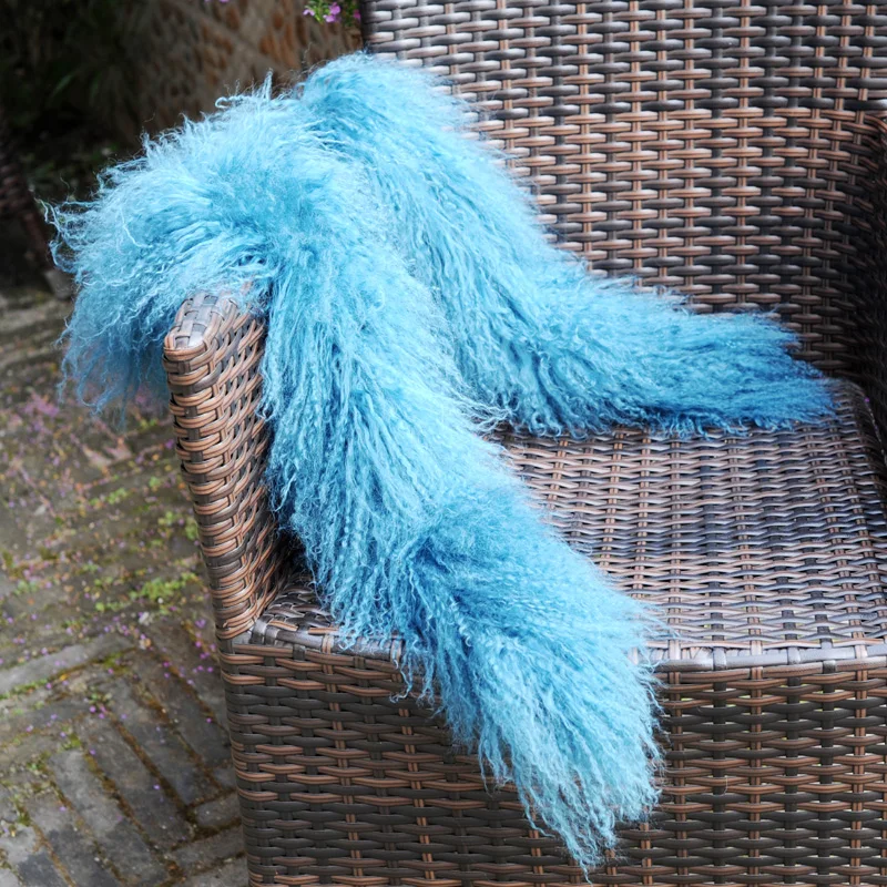130CM European Fashion Ladies Mongolian Lamb Fur Genuine Tibetan Sheep Fur Scarf 2
