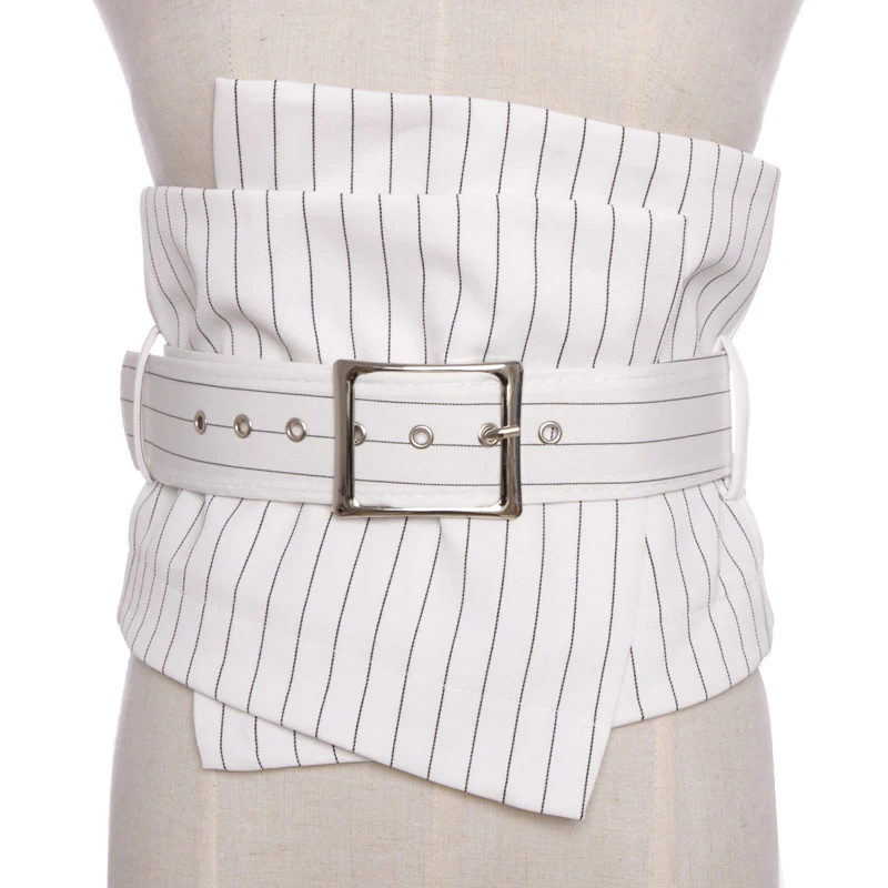 Fashion Women Stripe Europe Wide Waist Belt Girdle Chain Waistband
