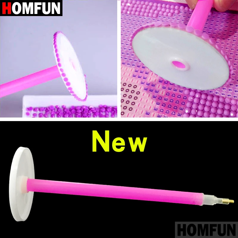

HOMFUN Very Useful !New Full Square Round daimond painting pen wheel diamond tools Point pen DIY Crystal Picking up Wheels Gift