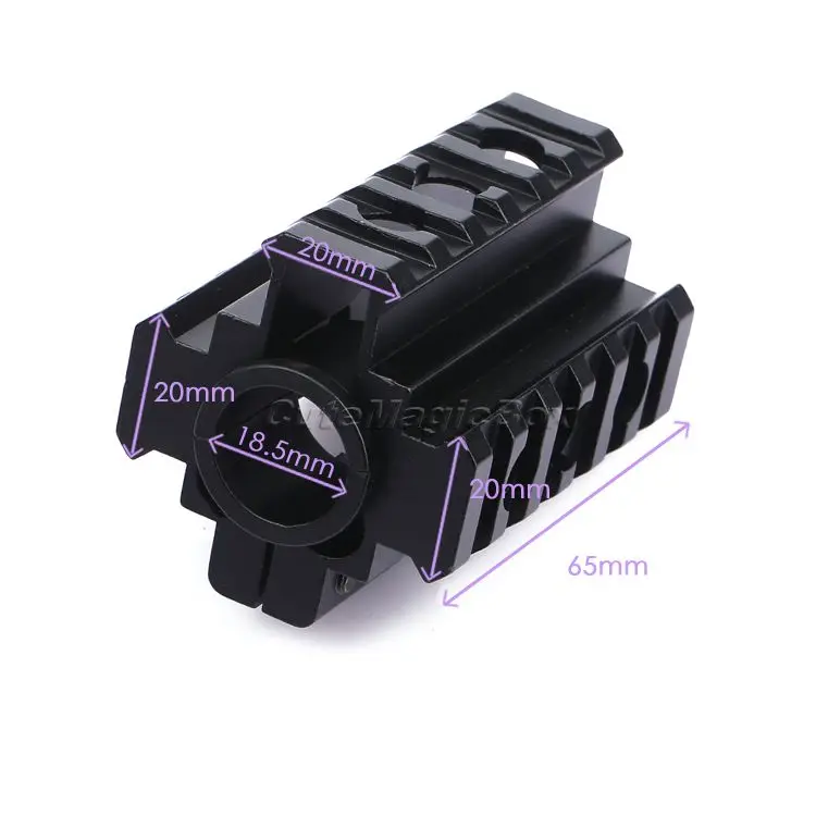 

Tactical Hunting Tri-Rail Barrel Mount Aluminum Tri Side 20mm Picatinny Weaver Rail Barrel Mount for 12 Gauge Caliber Barrel