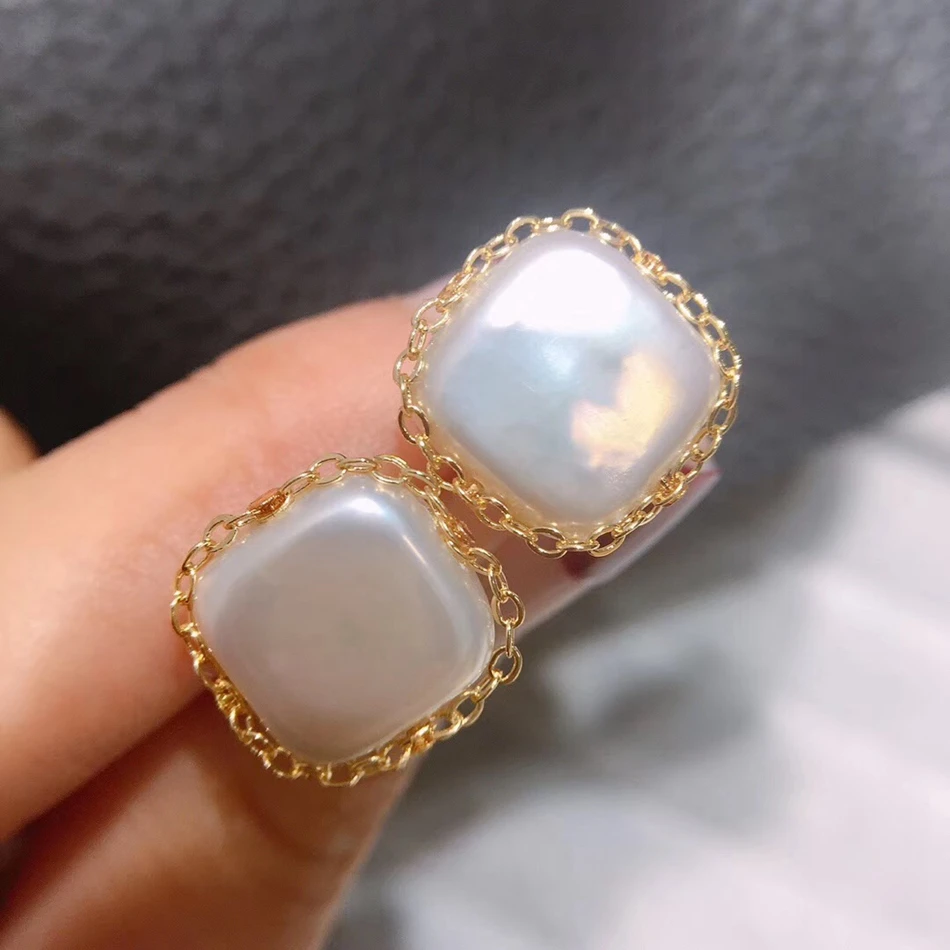Модные новые элегантные серьги гвоздики 14k с золотыми нотами простые маленькие