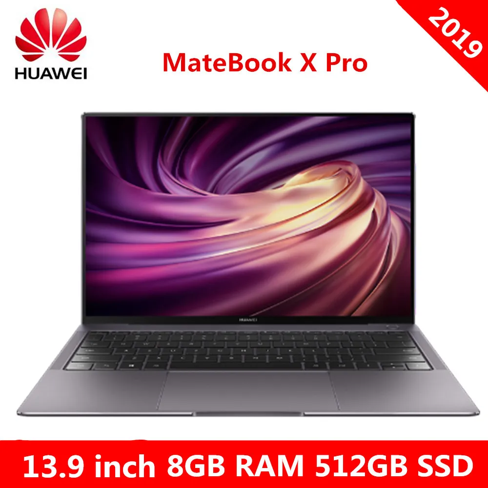 Оригинальный ноутбук HUAWEI MateBook X Pro 2019 Windows 10 Intel Core I5 8265U i7 8565U 8 ГБ ОЗУ 512 SSD ПК