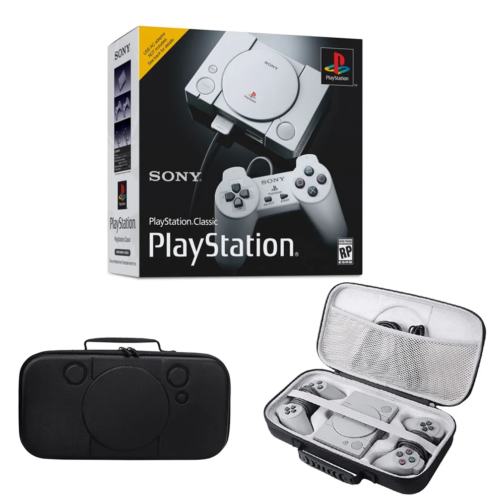 Новейший жесткий чехол сумка для хранения подходит для sony Playstation Classic мини консоль, 2 контроллера и другие аксессуары