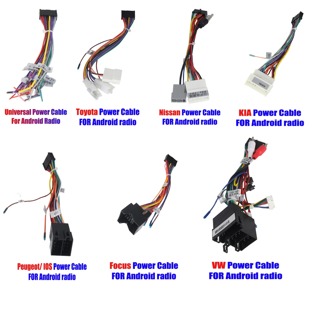 Дополнительные аксессуары специальный кабель для вашего автомобиля(для Nissan/KIA/VW/Ford Focus/Toyota/hyundai) для радиоприемник для Android