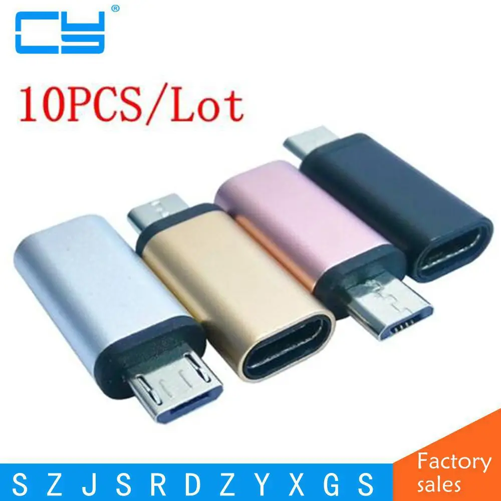 10 шт./лот 2017 корпус из алюминиевого сплава usb type c мама micro папа адаптер зарядка|type-c