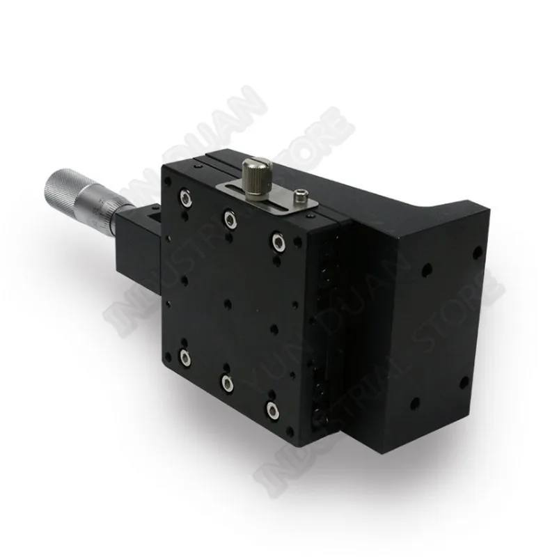 

Micrometer Linear Stage Z Axis 50*50mm 2" Manual Displacement Vertical-lift fine tuning platform Cross Roller Guide LV50