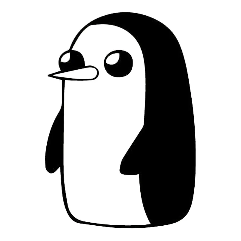 

9.5*13.6CM Charming Penguin Car Styling Personality Car Sticker Vinyl Decorative Decal Black/Silver S1-2385