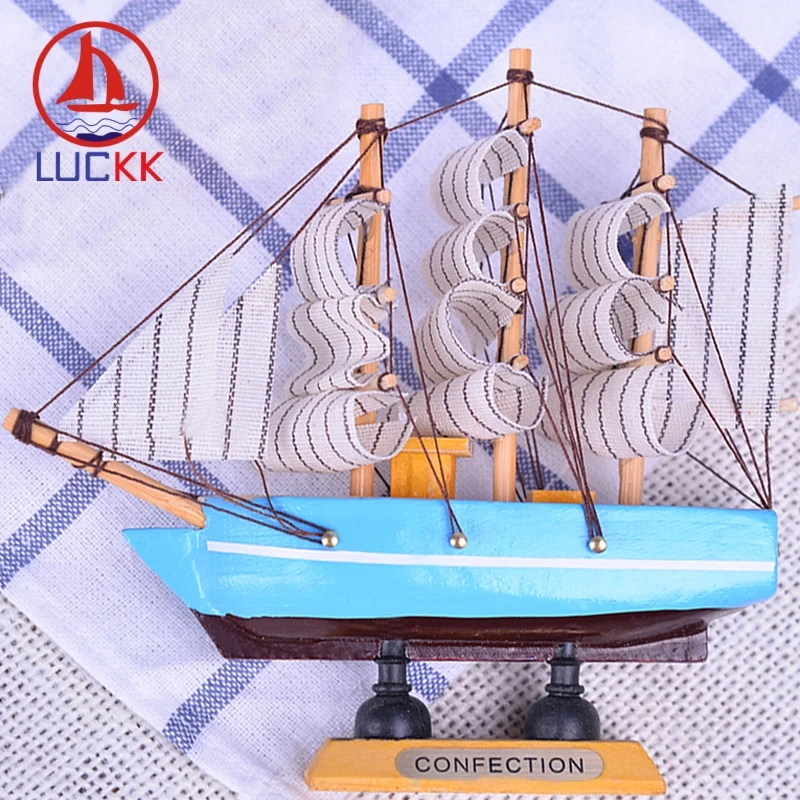 Деревянная модель корабля LUCKK 14 см в европейском стиле украшение для дома