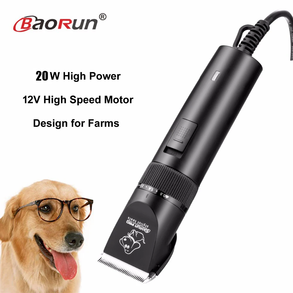 2019 20W Electrical Dog Hair Trimmer High Power Professional Grooming Pets Animals Cat Clipper Pets Haircut Shaver Machine