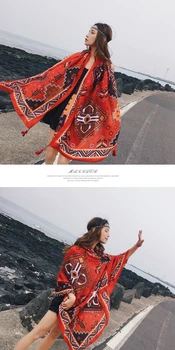 

2019 New Fashion Women Cut Flowers Hollow Lace Gradient Silk Scarf Spring Shawls and Wraps Towel Femme Beach Sjaals