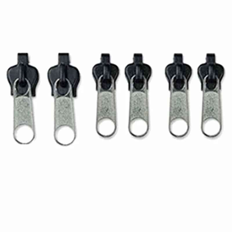 Silver Распродажа 6 шт./пакет Пластик Универсальный исправить молния Ремонтный комплект Замена застежка-молния слайдера; дизайн с зубами застежки-молнии - Цвет: Silver